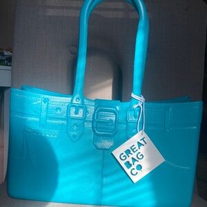 Turquoise Tote Bag
